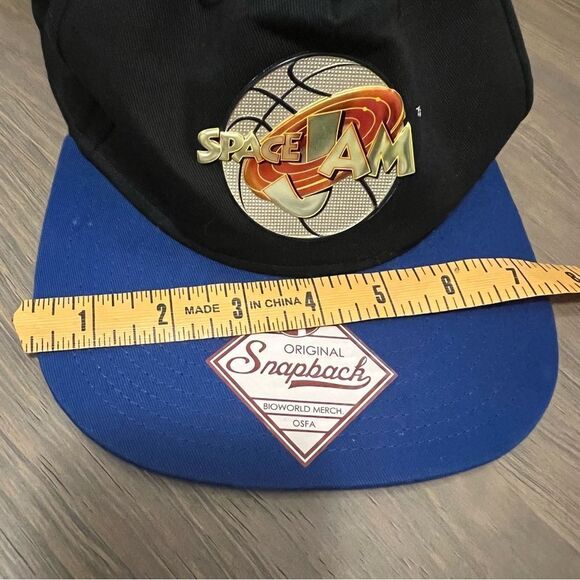 90s NEW Vintage Jordan Space Jam Black Emblem Raised 3D Snapback Hat Cap - Picture 14 of 16
